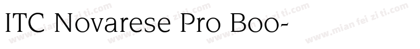 ITC Novarese Pro Boo字体转换